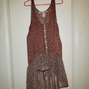 High-Low Floral Tank